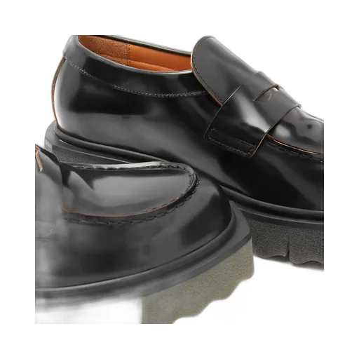 Off-White Tound Toe Slip-On Loafers