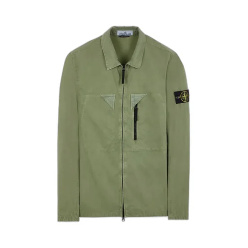 Logo-Patch Shirt Jacket