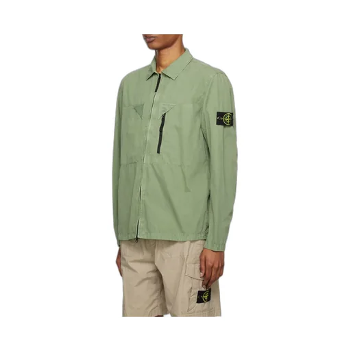 Logo-Patch Shirt Jacket
