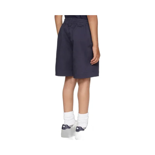 Palm Angels Kids Logo Printed High Waist Shorts