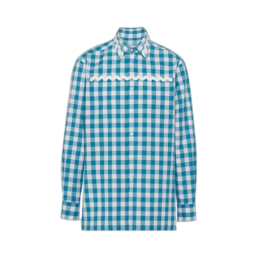 Prada Check-Printed Buttoned Shirt