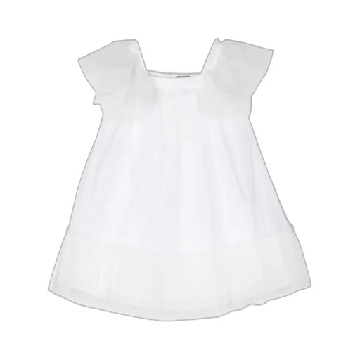Ruffled-Detail Stretch-Cotton Dress