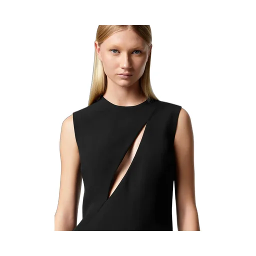 Versace Cut-Out Sleeveless Midi Dress