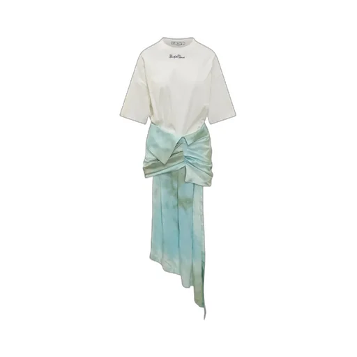 Off-White Bow-Detailed Tie-Dyed Dress