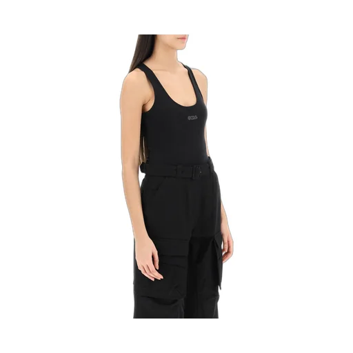 Logo-Print Sleeveless Bodysuit
