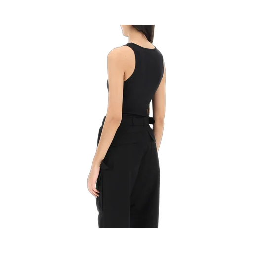 Logo-Print Sleeveless Bodysuit