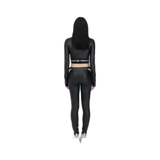 Polished-Finish Buckle-Detail Leggings