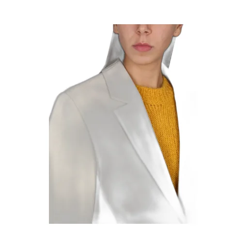 V-Neck Single-Button Coat