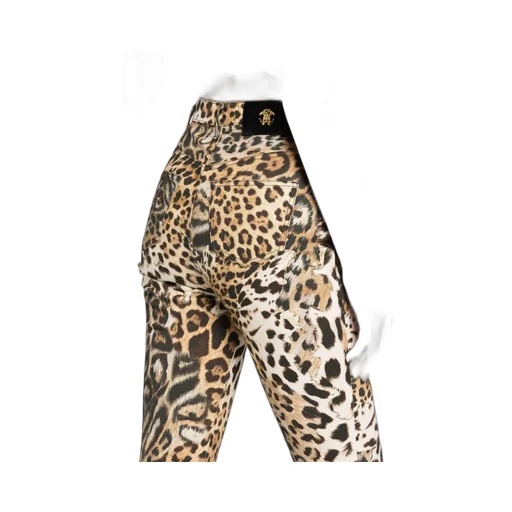 Leopard-Print Tapered-Leg Trousers