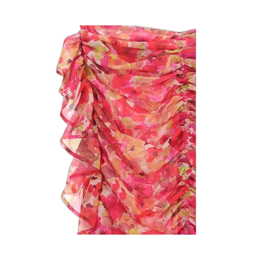 Pleated Printed Skirt