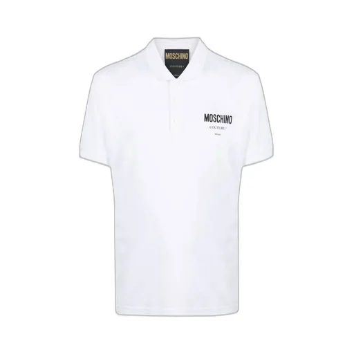 Moschino Logo-Printed Straight Hem Polo Shirt