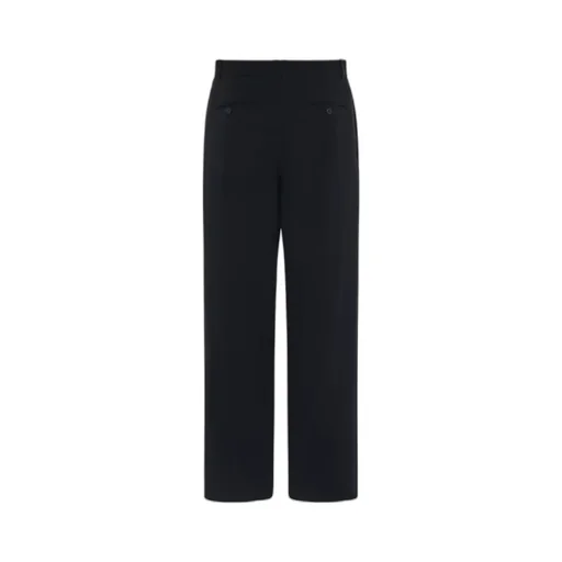 Pleated Straight-Leg Tailored Trousers