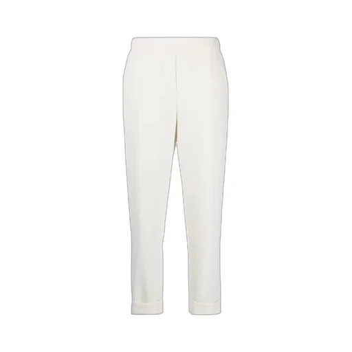 Elasticated-Waist Tapered Trousers