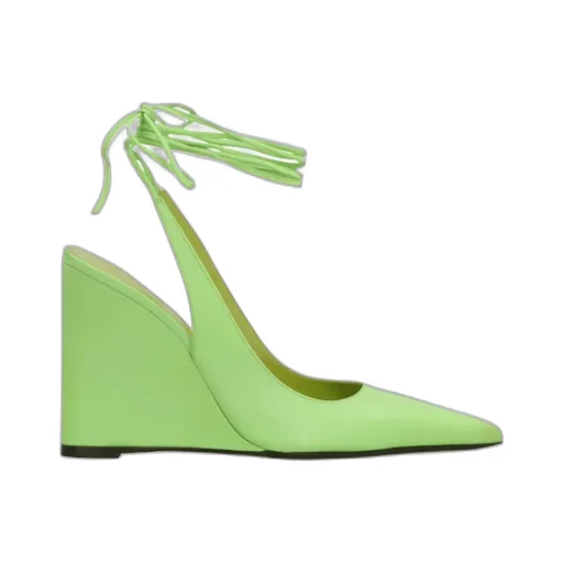 By Far Vaughn Tie-Fastening Wedge Pumps
