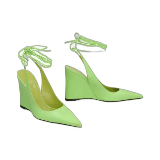 By Far Vaughn Tie-Fastening Wedge Pumps