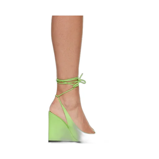 By Far Vaughn Tie-Fastening Wedge Pumps