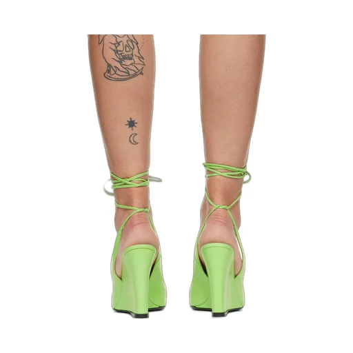 By Far Vaughn Tie-Fastening Wedge Pumps