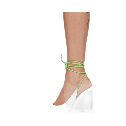 By Far Vaughn Tie-Fastening Wedge Pumps