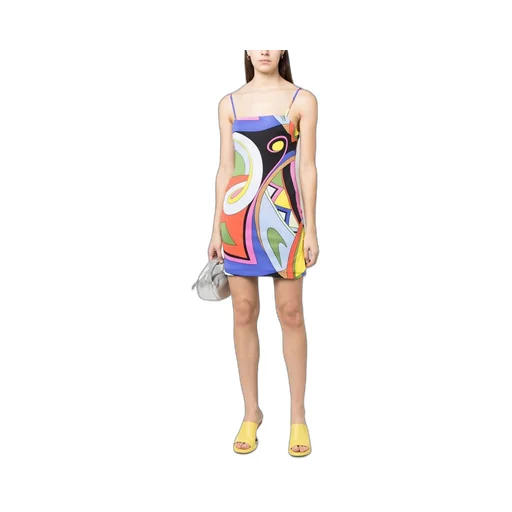 Graphic-Print Short Dress
