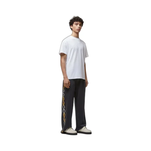 Chain-Print Elasticated-Waistband Track Pants