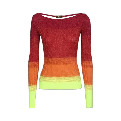 Gcds Boat Neck Ribbed-Knit Jumper