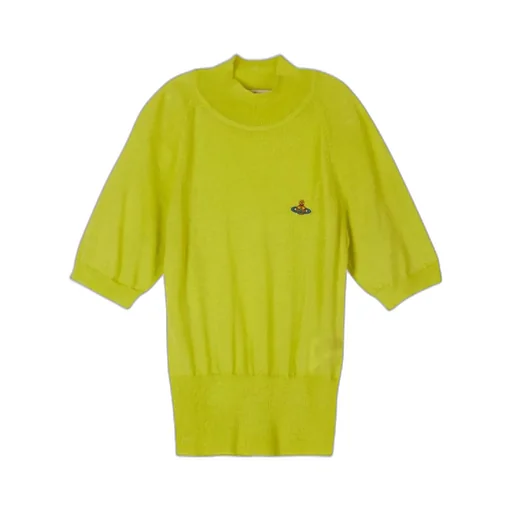 Vivienne Westwood Orb Embroidered Short-Sleeved Knitted Jumper