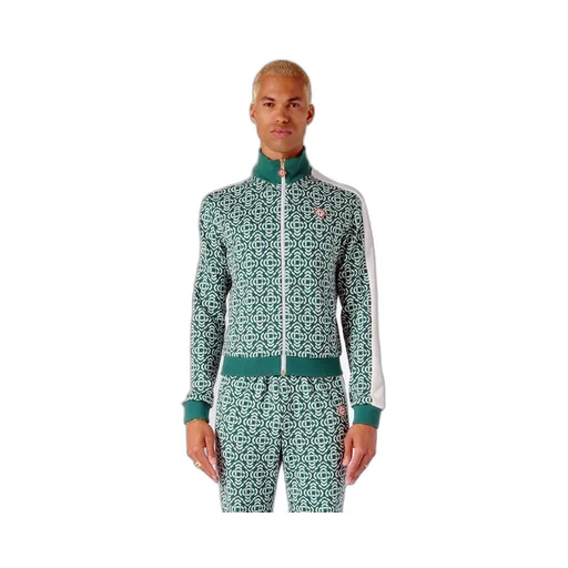Monogram-Jacquard Zip-Up Cardigan