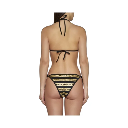Logo-Stripe-Print Bikini