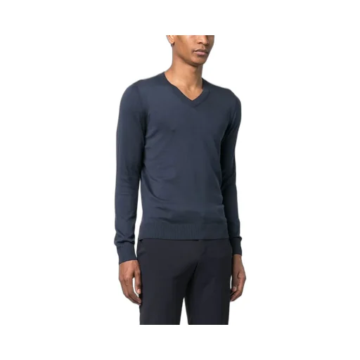 V-Neck Rib-Trimmed Jumper