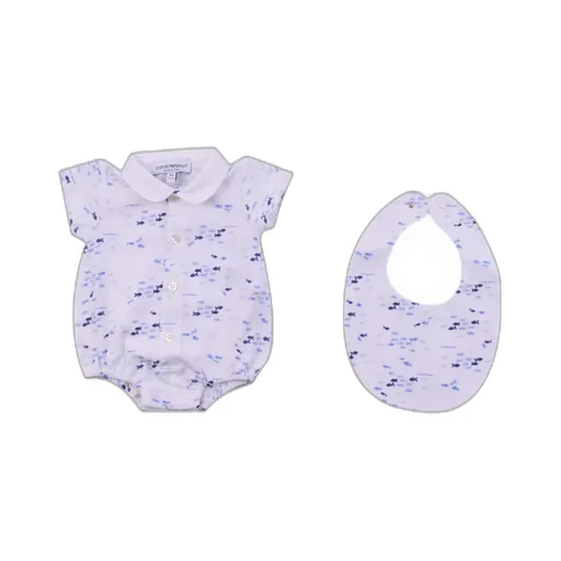 Emporio Armani Kids All-Over Fish Printed Bodysuit