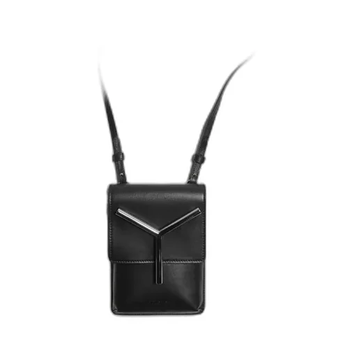 Y-Plaque Detail Crossbody Bag