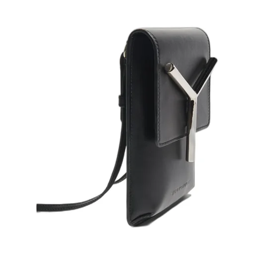 Y-Plaque Detail Crossbody Bag