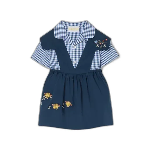 Baby Cotton Dress With Embroidery