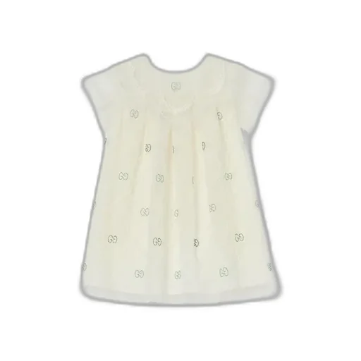 Baby Embroidered Gg Tulle Dress