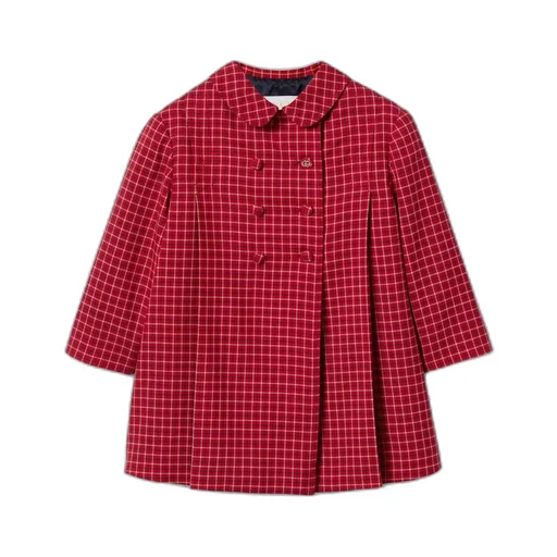 Baby Check Wool Coat
