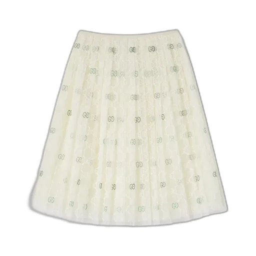 Children's Embroidered Gg Tulle Skirt
