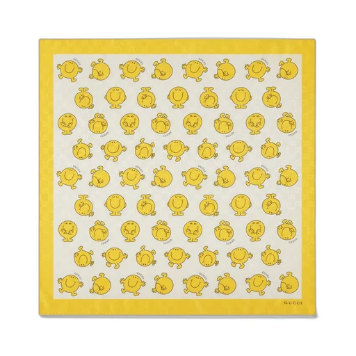 Children's Printed Gg Silk Bandana