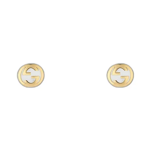 Gucci Interlocking 18K Stud Earrings