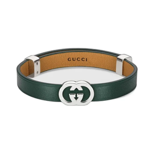 Gucci Interlocking Leather Bracelet