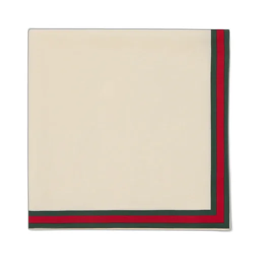 Cotton Silk Pocket Square With Web