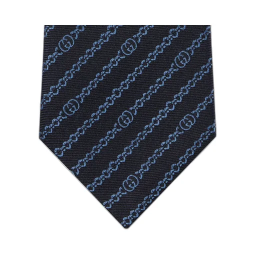 Interlocking G Chain Silk Tie