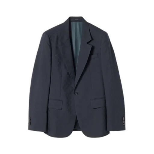 Single-Breasted Gg Wool Jacket