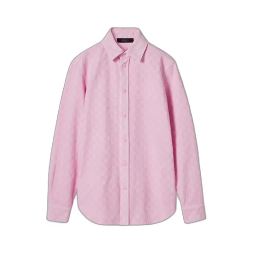 Dyed Gg Cotton Denim Jacquard Shirt