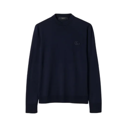Knit Wool Sweater With Embroidery