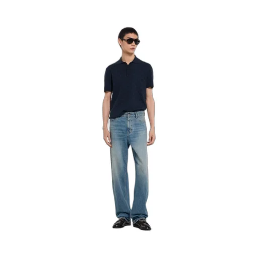 Gg Cotton Silk Jacquard Polo Shirt