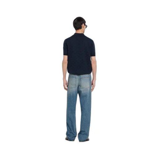Gg Cotton Silk Jacquard Polo Shirt
