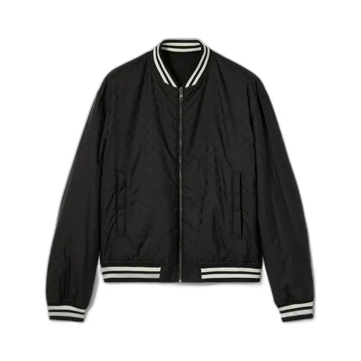Reversible Nylon Twill Zip Jacket