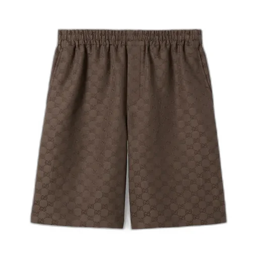 Gg Canvas Linen Blen Shorts