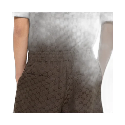 Gg Canvas Linen Blen Shorts