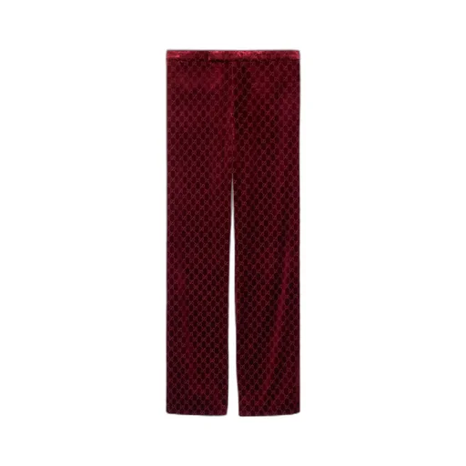 Gg Stretch Velvet Devoré Pants